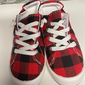Plaid sneakers (Brand new, never worn)